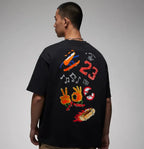 Jordan Jumpman Flame T-Shirt | Black & Red