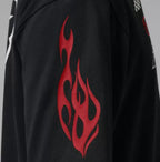 Jordan AJ5 Fire Graphic T-Shirt | Black & Red