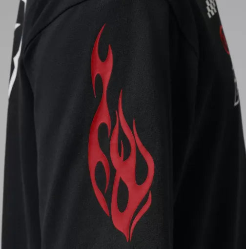Jordan AJ5 Fire Graphic T-Shirt | Black & Red