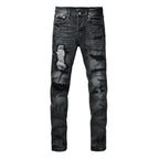 Purple P001 | Black Distressed