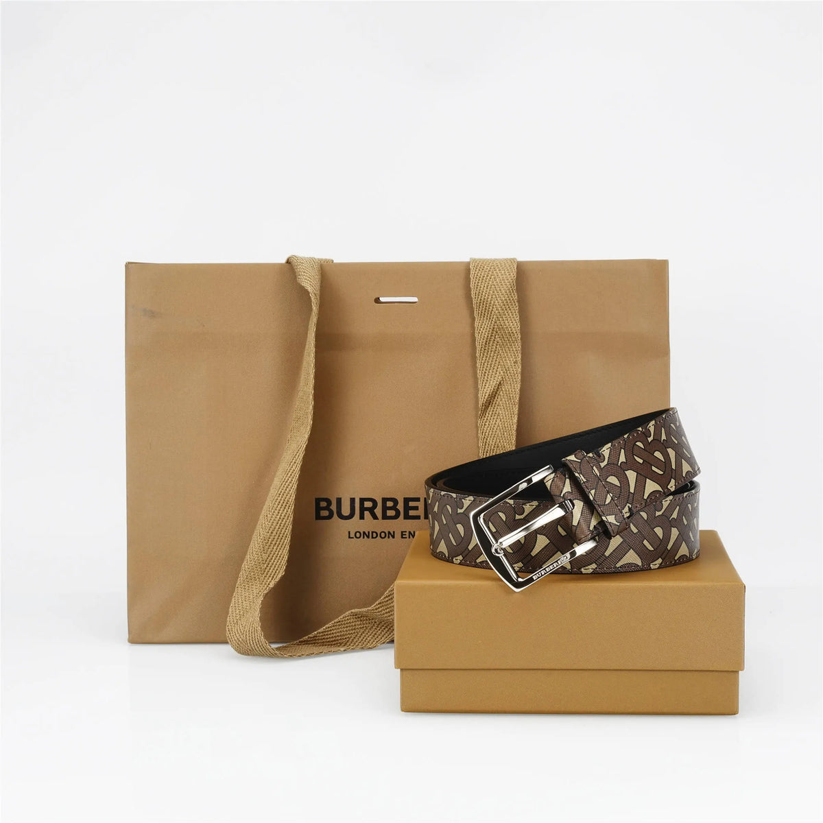 Burberry TB Monogram Belt | Brown