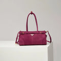 Prada Suede Tote Bag | Burgundy