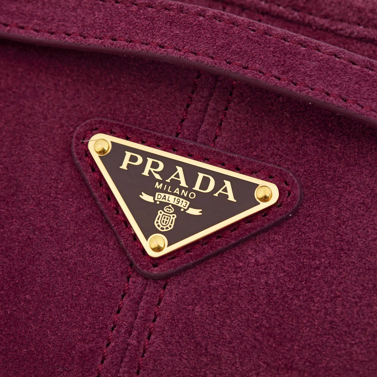 Prada Suede Tote Bag | Burgundy