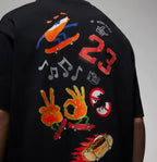 Jordan Jumpman Flame T-Shirt | Black & Red