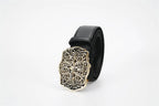 Ornate Cross Buckle Belt | Black & Gold