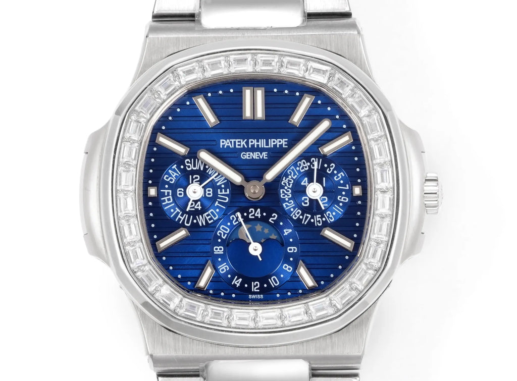 Patek Philippe Nautilus Perpetual Calendar | Blue & White Gold