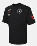 Jordan AJ5 Fire Graphic T-Shirt | Black & Red