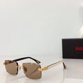 Luxury Shield Sunglasses | Gold & Brown