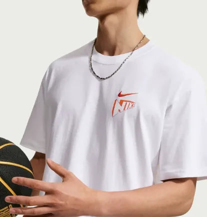 Nike Sportswear T-Shirt | White & Orange