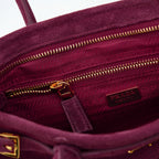 Prada Suede Tote Bag | Burgundy