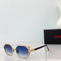 Luxury Octagonal Sunglasses | Gold & Blue