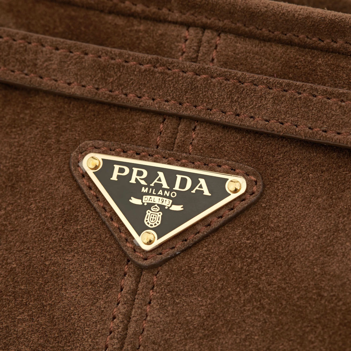 Prada Suede Tote Bag | Brown